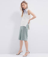 Relaxed Sheer Check Peg Trousers